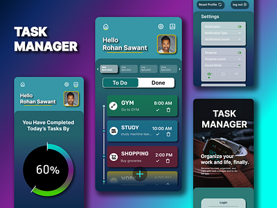task manager application design figma manager mobile mobile app task manager ui ux