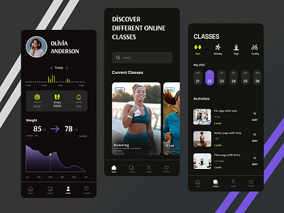 GYM MOBİLE APP branding design favori followme galery illustration logo ui ux vector