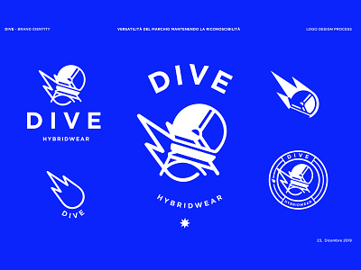 Dive Hybridwear Identity logo andreabusnelli app brand design branding icon lettering logo logo design logodesign logotype typography
