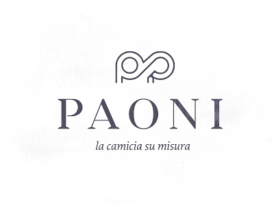 Paoni - Italian Classic Menswear shirt brand andreabusnelli classic grey letter lettering logo p paoni pp serif shirt shirtdesign