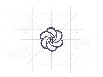 Hera Logo andreabusnelli design flower flower of life grid h logo