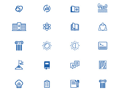 Free School Icons Set blue college download free icons iconset school template