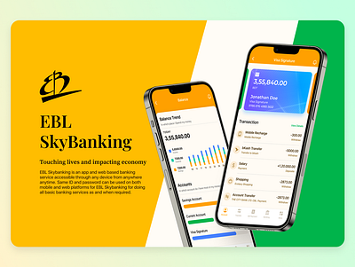 EBL Skybanking app app design ui