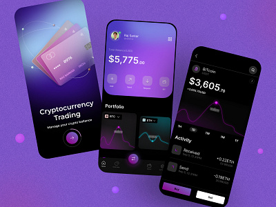 Crypto Wallet - Mobile App app crypto crypto app crypto app concept crypto exchange app crypto exchange app concept crypto mobile app crypto mobile app concept crypto portfolio crypto trading crypto trading mobile app crypto wallet crypto wallet mobile app crypto wallet and market crypto wallet app concept design ui ux