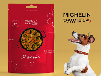 Michelin Paw package branding graphic design logo package vector
