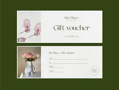 Gift voucher homeware brand agency branding design giftcard graphic design logo typography ui vector voucher