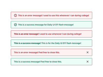 Daily UI 011 Flash Message dailyui design ui ux web design