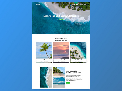 Landing Page of Travel Site UI Design