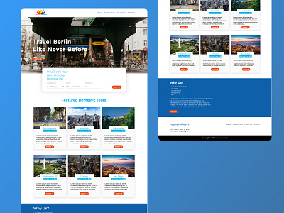 Travel Site Landing Page