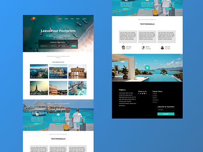 Travel Website Landing Page Web Design