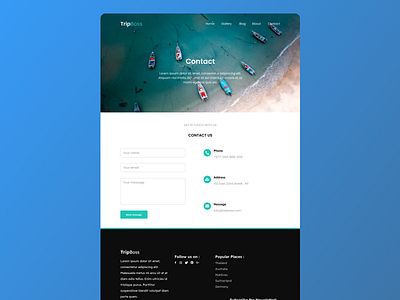 Travel Website Contact Page Design contact us design figma design nepal travel ui ux web design