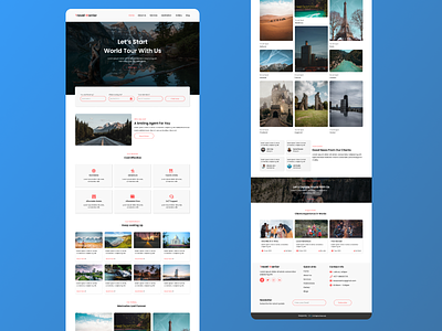 Travel Warrior Site Landing Page Design