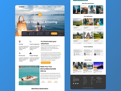 Vacation Website Design australia canada design destination figma design nepal singapore thailand tour travel ui ux web design