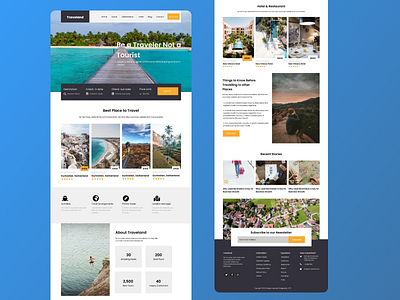 Traveland Landing Page Design