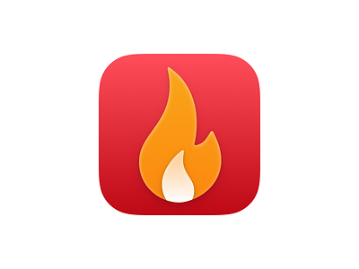 Icon for a Fun Fitness App app fire fitness flame ios