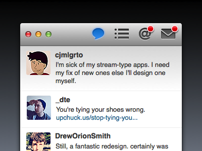 Twitter for Mac app mac os x rebound redesign twitter