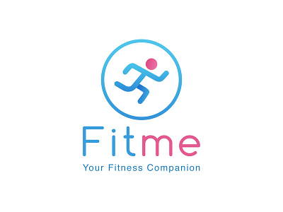 Fitme app branding design flat icon illustration logo minimal typography vector web