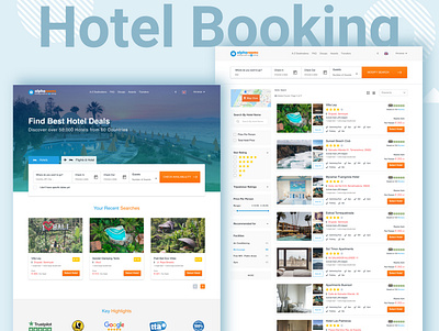 Hotel Booking branding illustration minimal typography ui ux web website