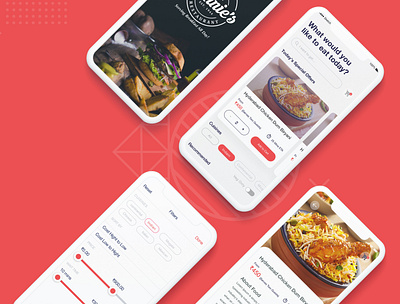 Ordering Food From Restaurant Table app design ui ux