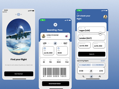 Flight Ticket Booking App ui