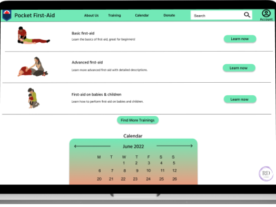 Case Study 3: Design a learning exp for users to learn first-aid app responsive ui ux webdesign website
