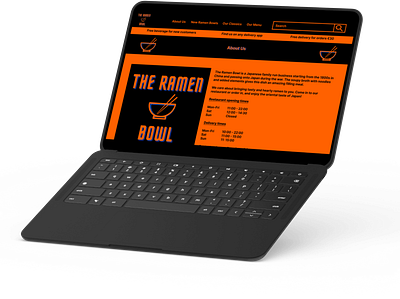Case Study 4: The Ramen Bowl single-page website figma ui ux webdesign website