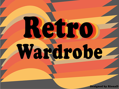 Prompt NO.108: Design a logo for a thrift shop Retro Wardrobe adobeillustrator creativechallenge graphic design logo rebound retro vintage