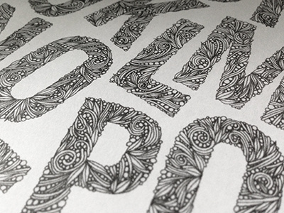 Carpal Tunnel alphabet lettering typography