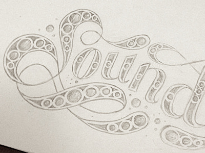 sound hand drawn lettering sketch typography