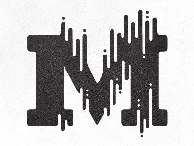 M illustration lettering typography