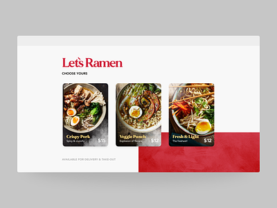 Let's Ramen (Parallax Hover Effect) apple tv delivery figma food hover interactive components japan parallax ramen ui ux