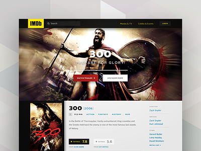 IMDb Movie Page Redesign mobile movies redesign ui ux web