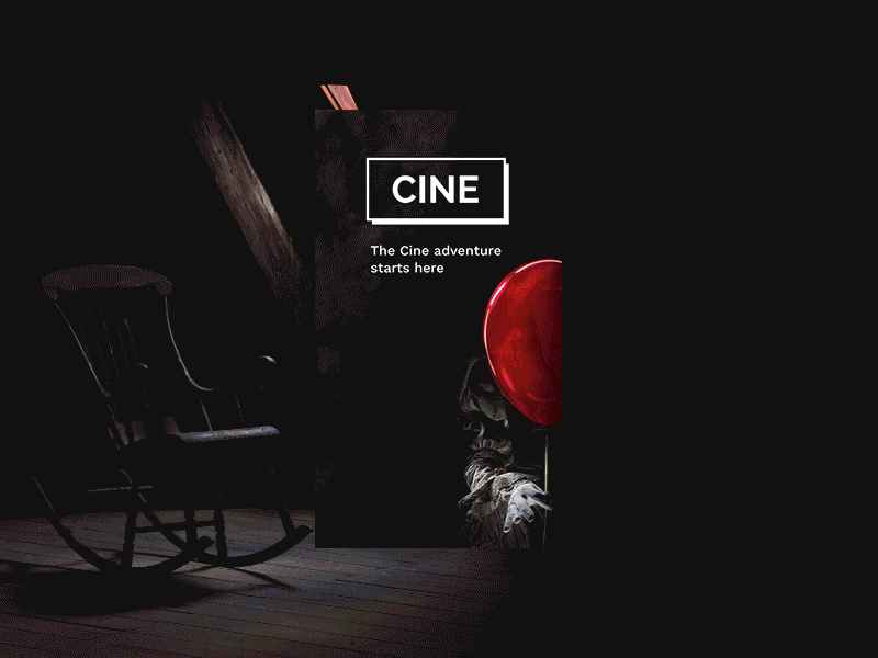 Cine app design concept - cinema ticket reservation UX/UI.