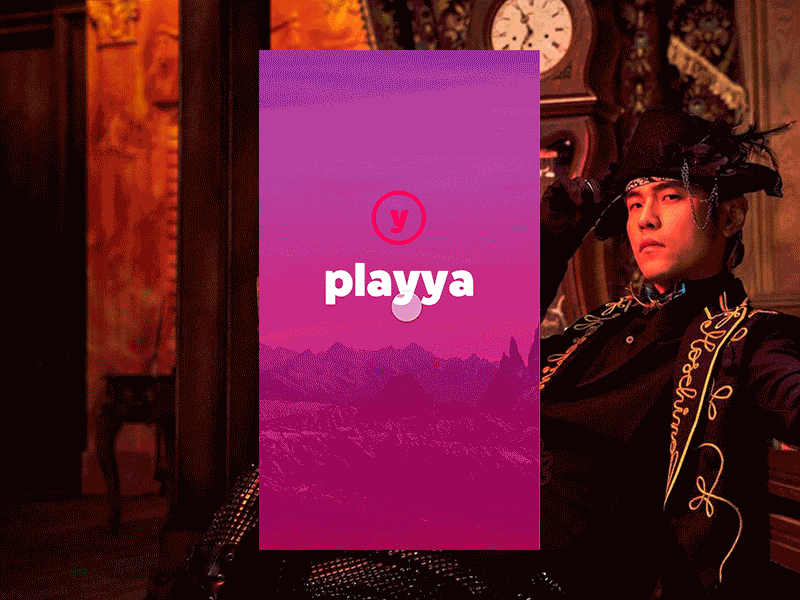 Playya app. Music player UI design