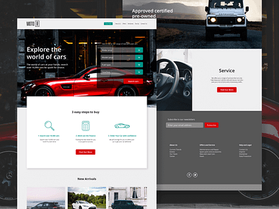 Moto R. A luxury automotive website homepage.