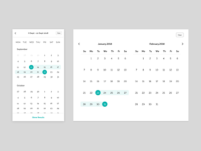 Responsive calendar