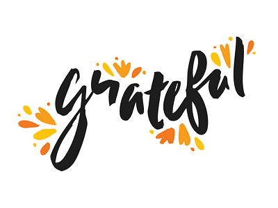 Grateful & Great autumn calligraphy fall flourish grateful hand hand drawn holiday season thanksgiving type typography