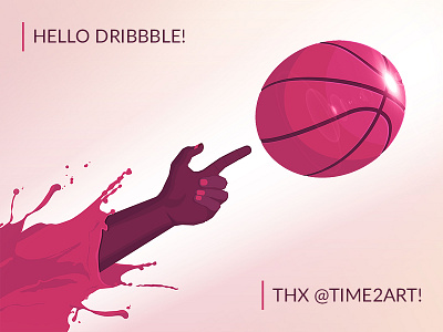 Dribbble Hand ball dribbble hand splash