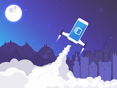 Mobi-rocket! city fly instapage mobile night rocket