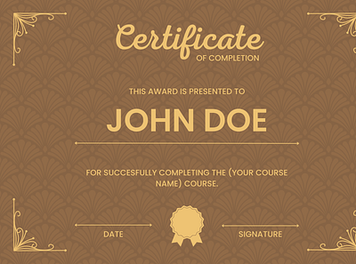 Certificate Of Achievment graphic design