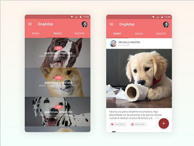 Dog App android app dog mobile product tabs