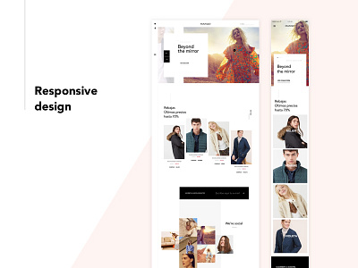 Responsive design clothes desktop ecommerce eshop girl mobile responsive shop wear web