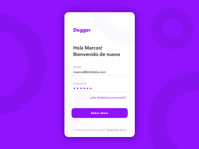 Login concept app login password purple user