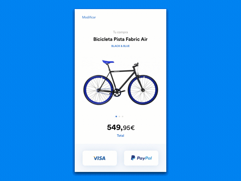 Credit Card Checkout - Daily UI 002 002 animation blue card checkout credit dailyui principle result ui ux