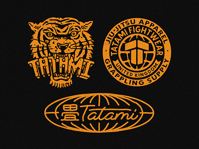 2022 Badges for Tatami Fightwear americana tattoo badge badge design badge designer badge logo branding design illustration illustration studio illustrator logo no ghost stories typography vintage illustration