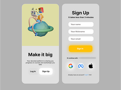 Daily UI: 001 Sign Up