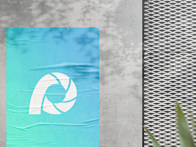 Pinter Photograph Logo blue logo branding futuristic logo logo minimalist modern logo natural p logo