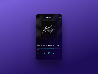 Music App - Daily UI - #9 app design dailyui dark ui gradient music music app music player typography ui