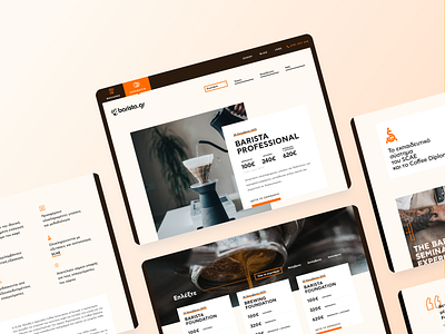 Barista Seminars UI Designs