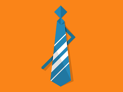 Tie blue business dad fathers day gift orange suit tie white